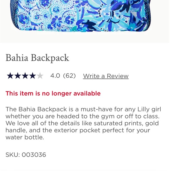 Authentic Lilly Pulitzer Backpack - Picture 8 of 8